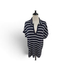 DECJUBA D Luxe Navy and White Striped Knit Top