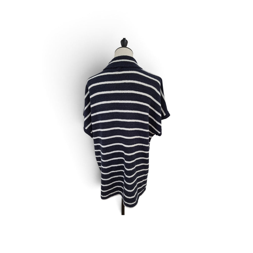 DECJUBA D Luxe Navy and White Striped Knit Top