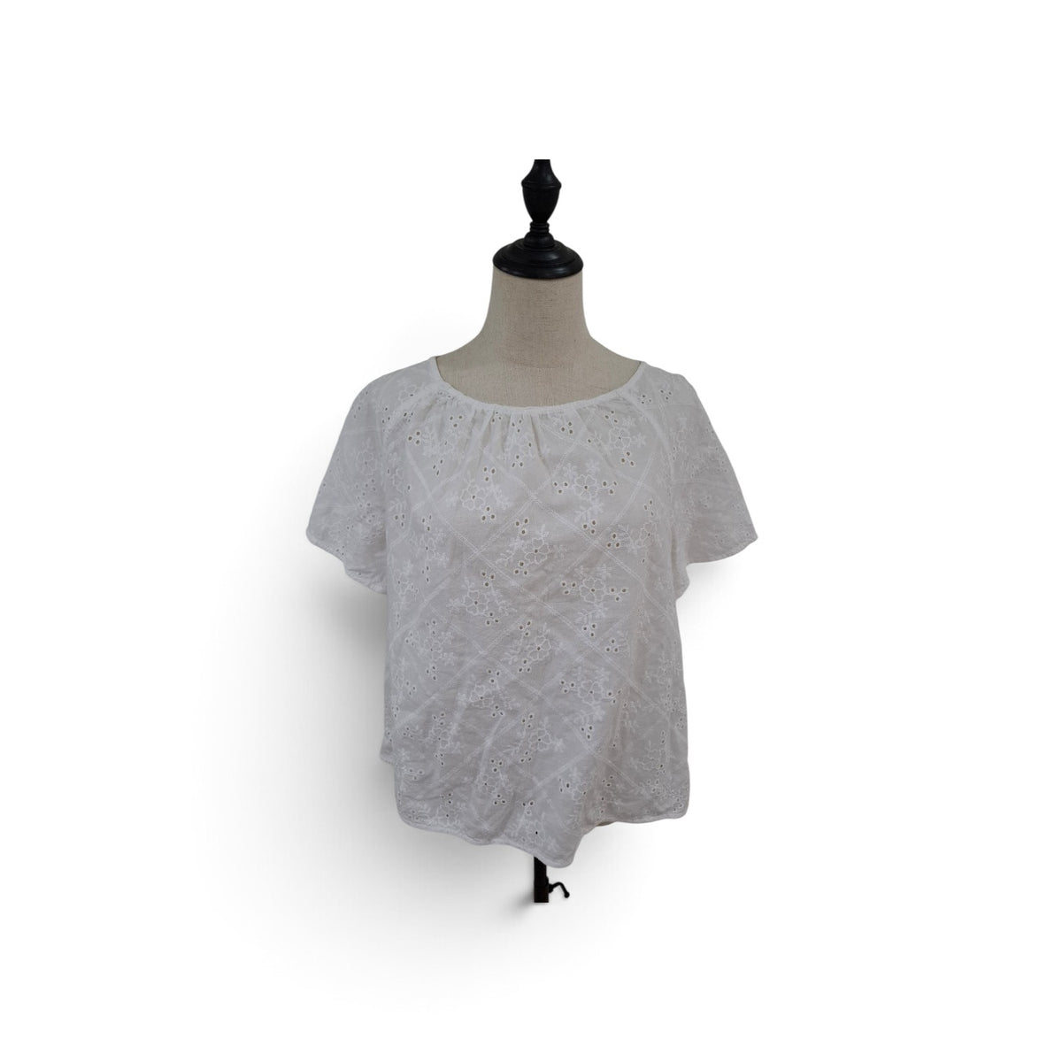 Broderie Anglaise style cotton top