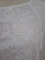 Broderie Anglaise style cotton top
