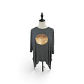 Izabel Gold Sequin Circle and Striped Top