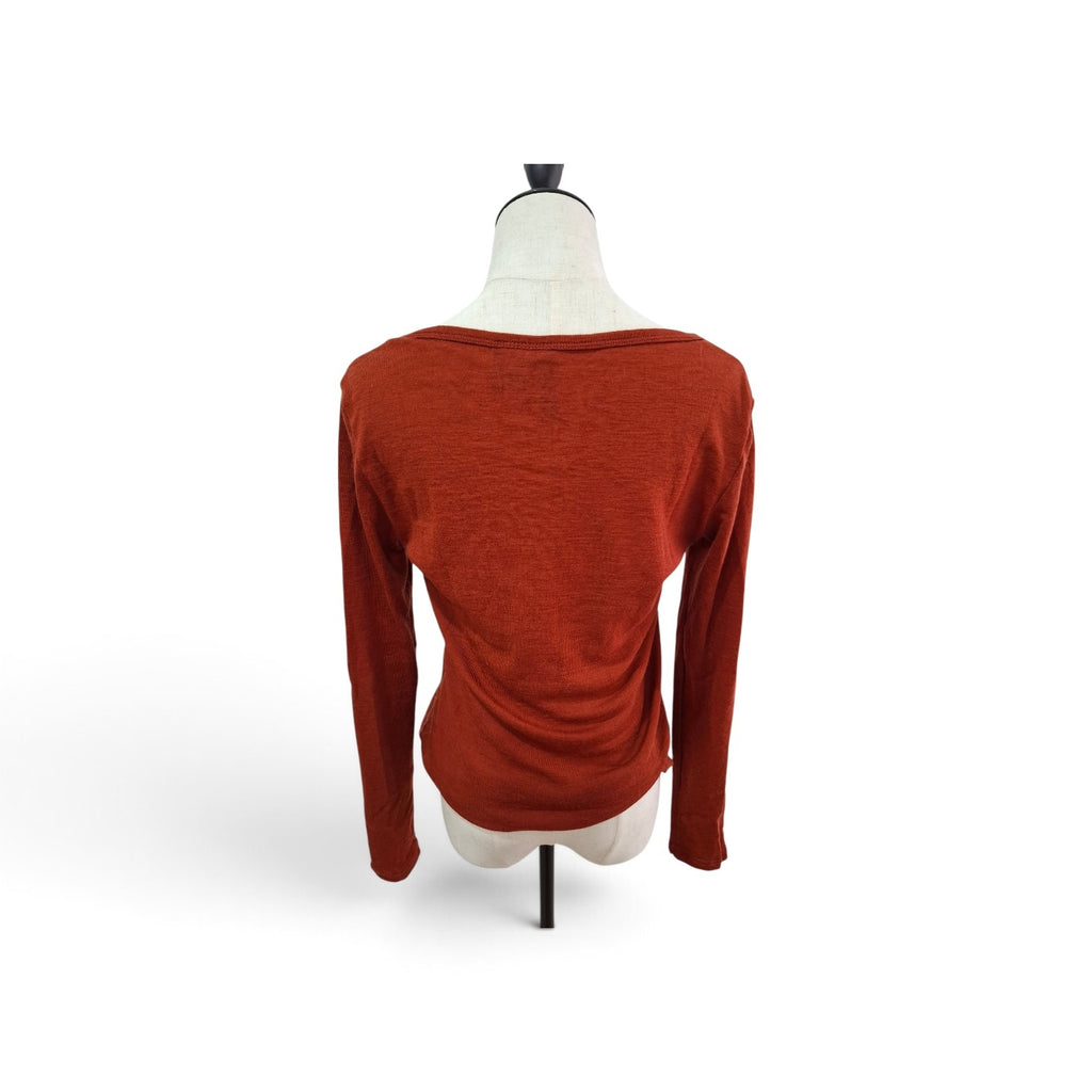 Spirit 100% Merino Terracotta Long Sleeve Top