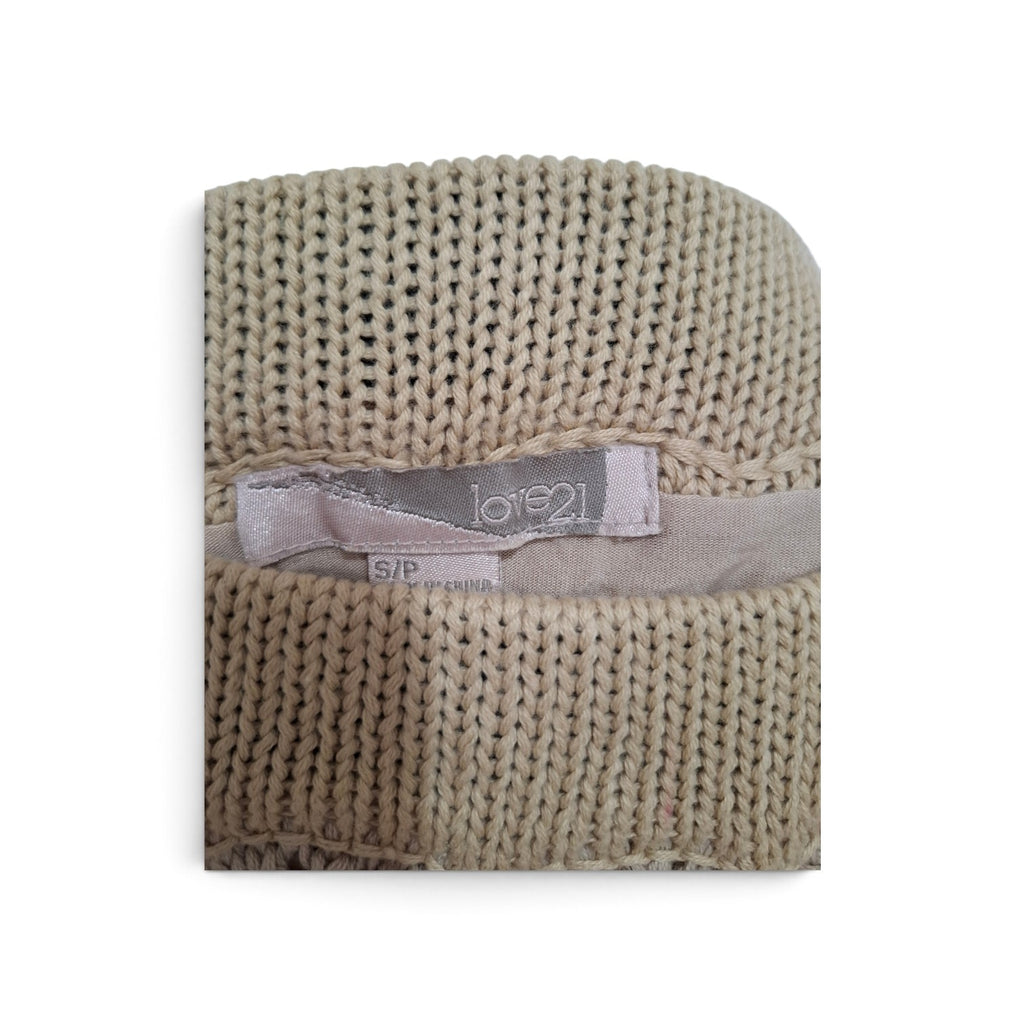 Love 21 Knit Crochet Lined Mini Skirt