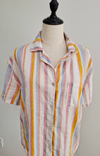 Candy striped shirt short sleeves