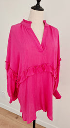 Kinde the label Hot Pink Blouse