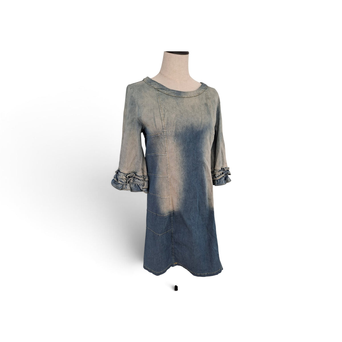 Zara Lady Denim distressed dress