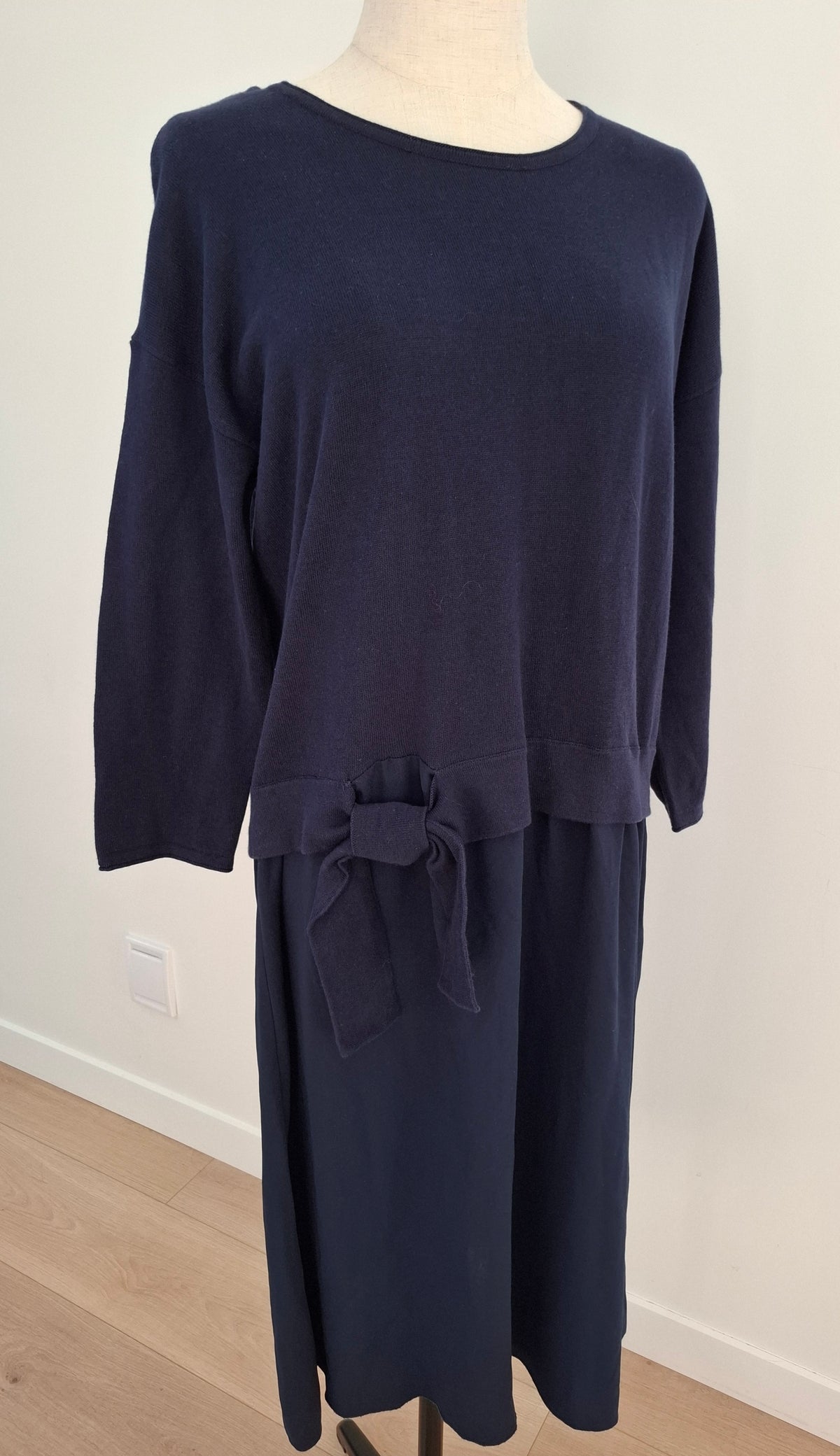 Esprit Navy Dress with knit bow