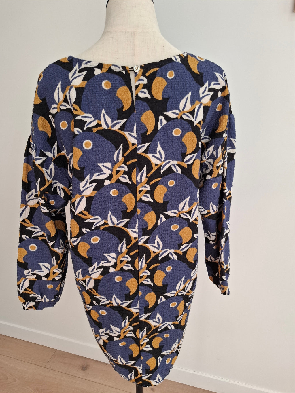 Orange Brand Blue Parrot Top