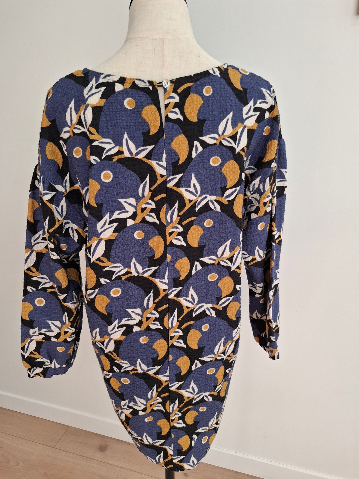 Orange Brand Blue Parrot Top