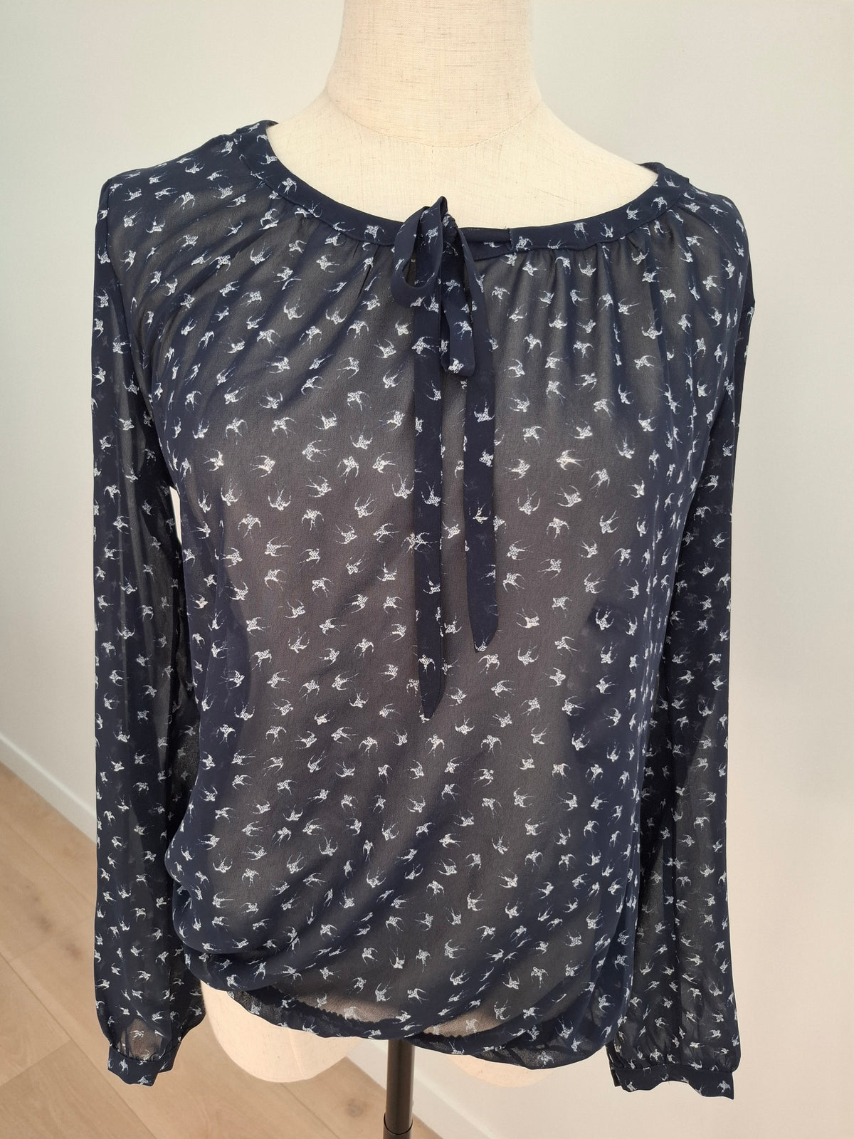 Esprit Sheer Navy Blouse