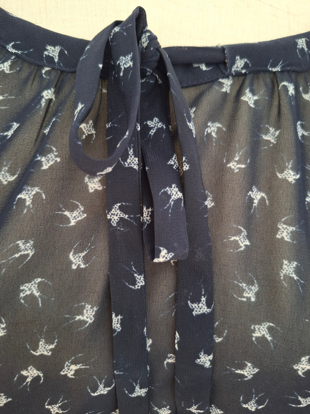 Esprit Sheer Navy Blouse