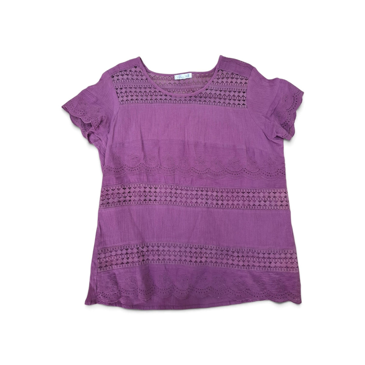 Victoria Hill Purple Lace Detail Top