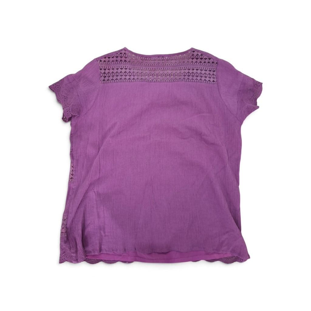 Victoria Hill Purple Lace Detail Top