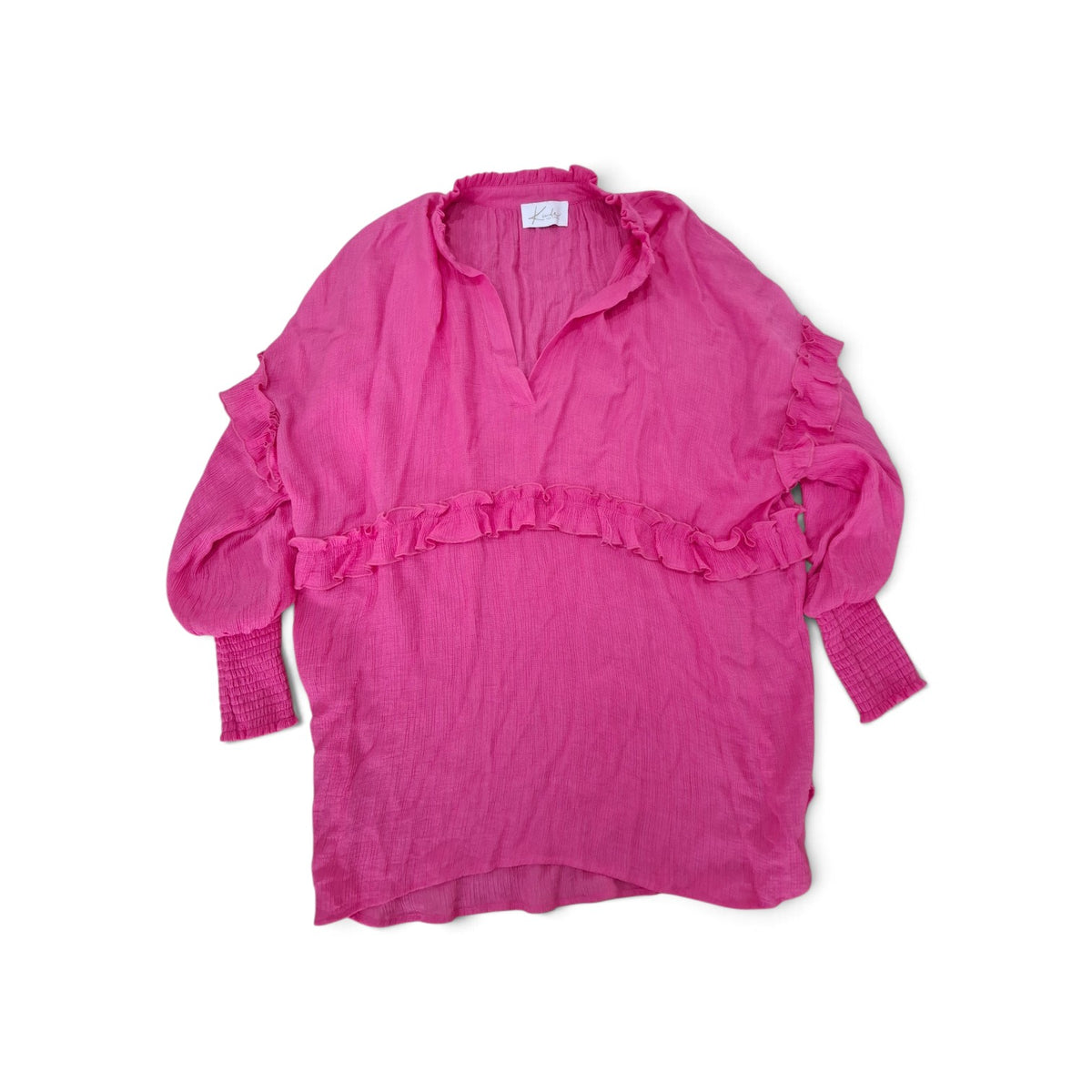 Kinde the label Hot Pink Blouse