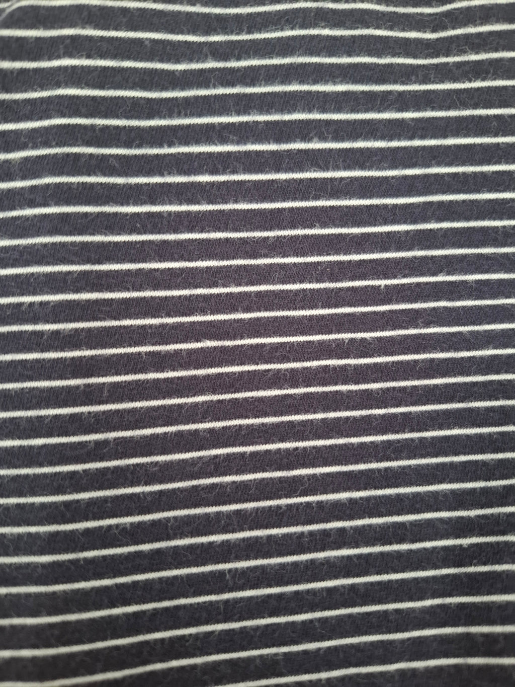Max Fine Navy and White Stripe Long Sleeve Top
