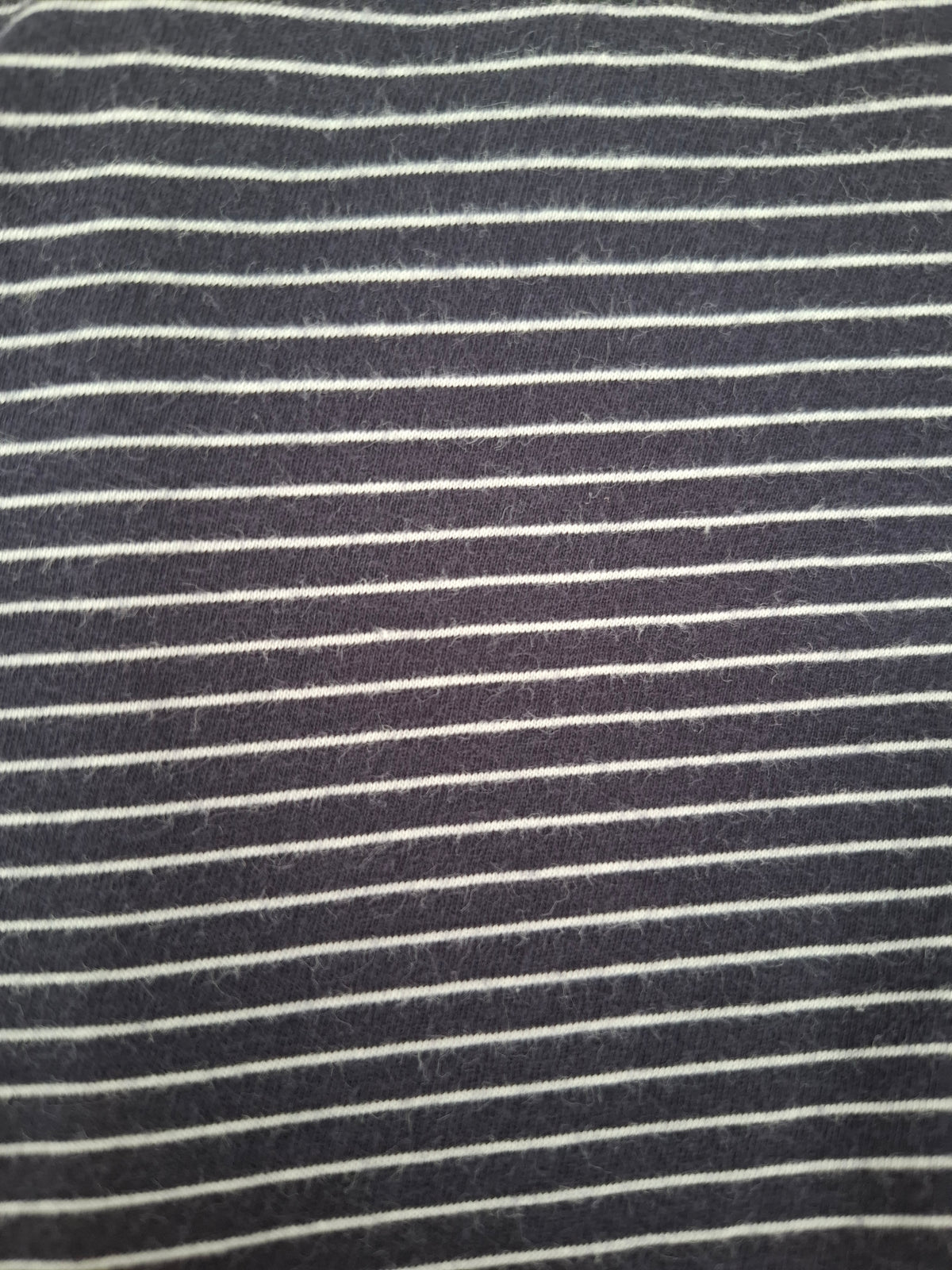 Max Fine Navy and White Stripe Long Sleeve Top