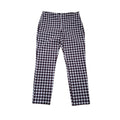 Black and white gingham checkered pants shown flat against a solid white background.