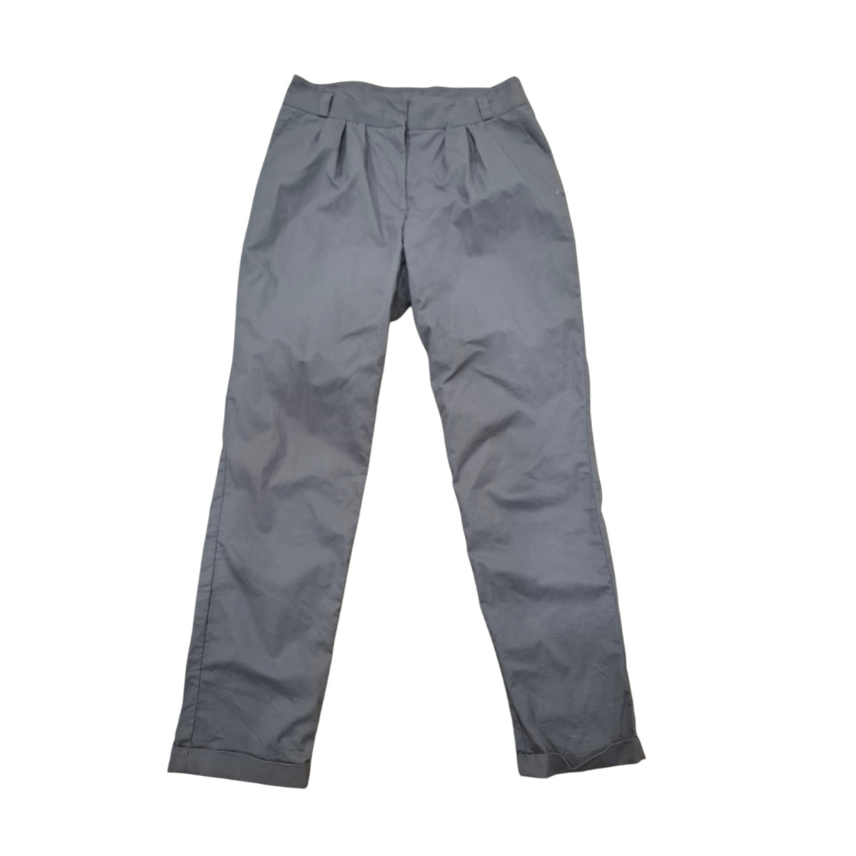 Pair of dark blue jeans on a white background