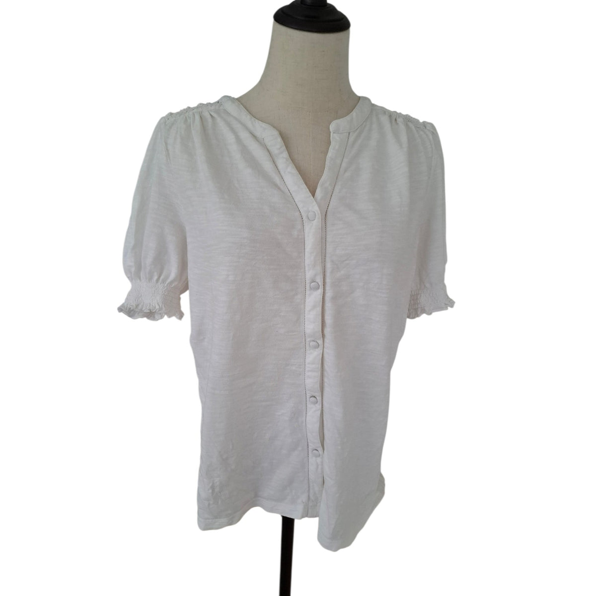 Fat Face White Cotton Blend Crochet Lace detailing