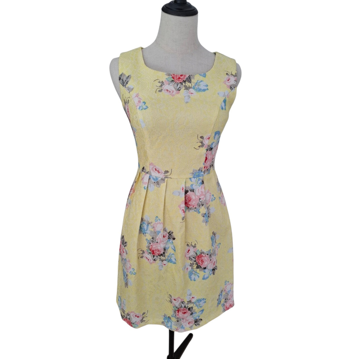 Fraiche Yellow floral Fit and Flare Dress