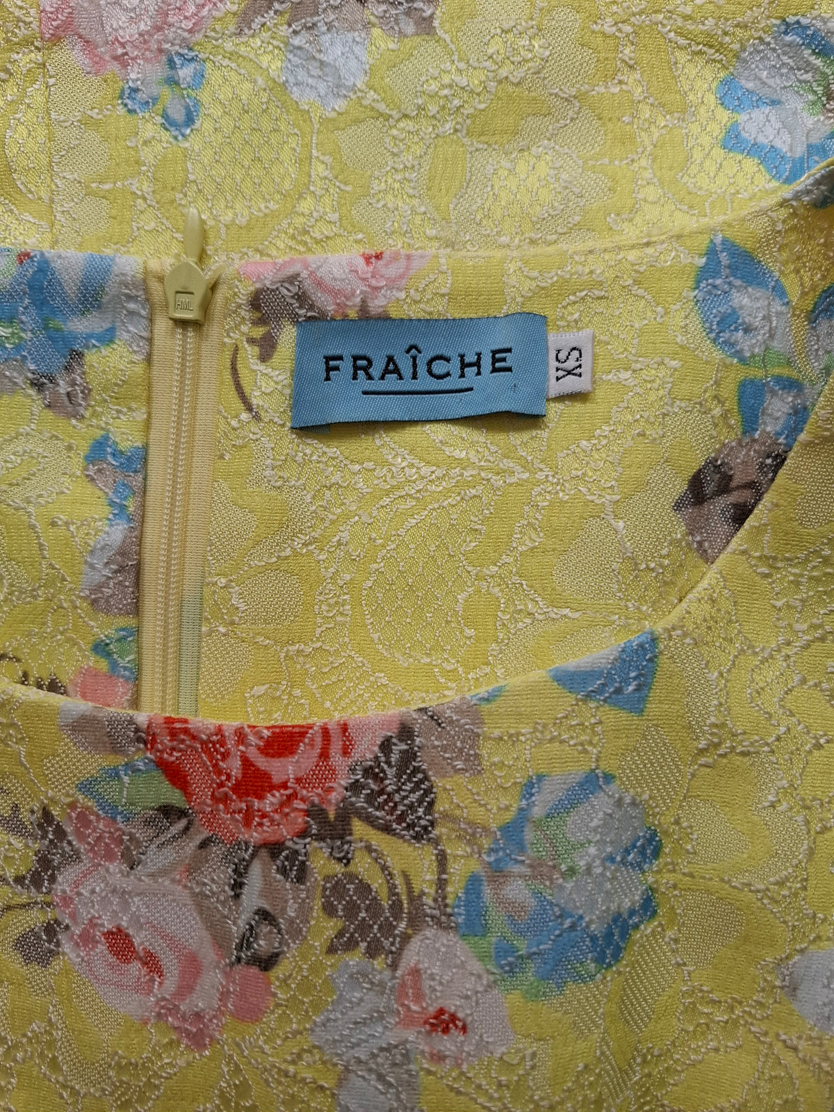 Fraiche Yellow floral Fit and Flare Dress