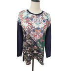 Ketzke Long Sleeve Floral Patchwork Splice Top
