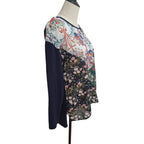 Ketzke Long Sleeve Floral Patchwork Splice Top