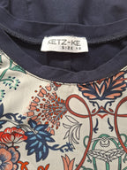 Ketzke Long Sleeve Floral Patchwork Splice Top