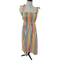 Compania Fantastica Candy Striped Midi Strappy Dress