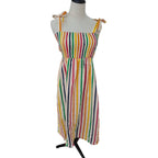 Compania Fantastica Candy Striped Midi Strappy Dress