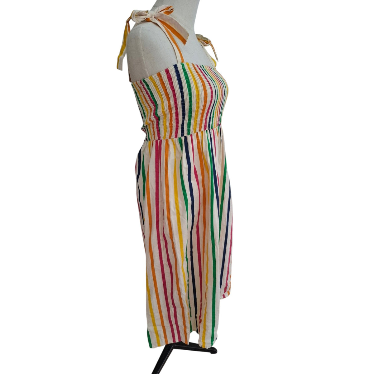 Compania Fantastica Candy Striped Midi Strappy Dress