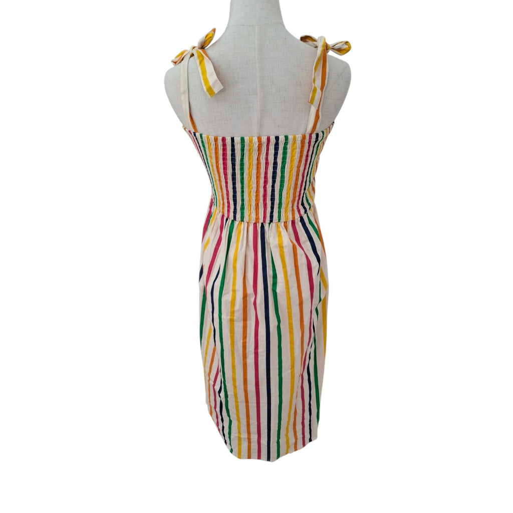 Compania Fantastica Candy Striped Midi Strappy Dress