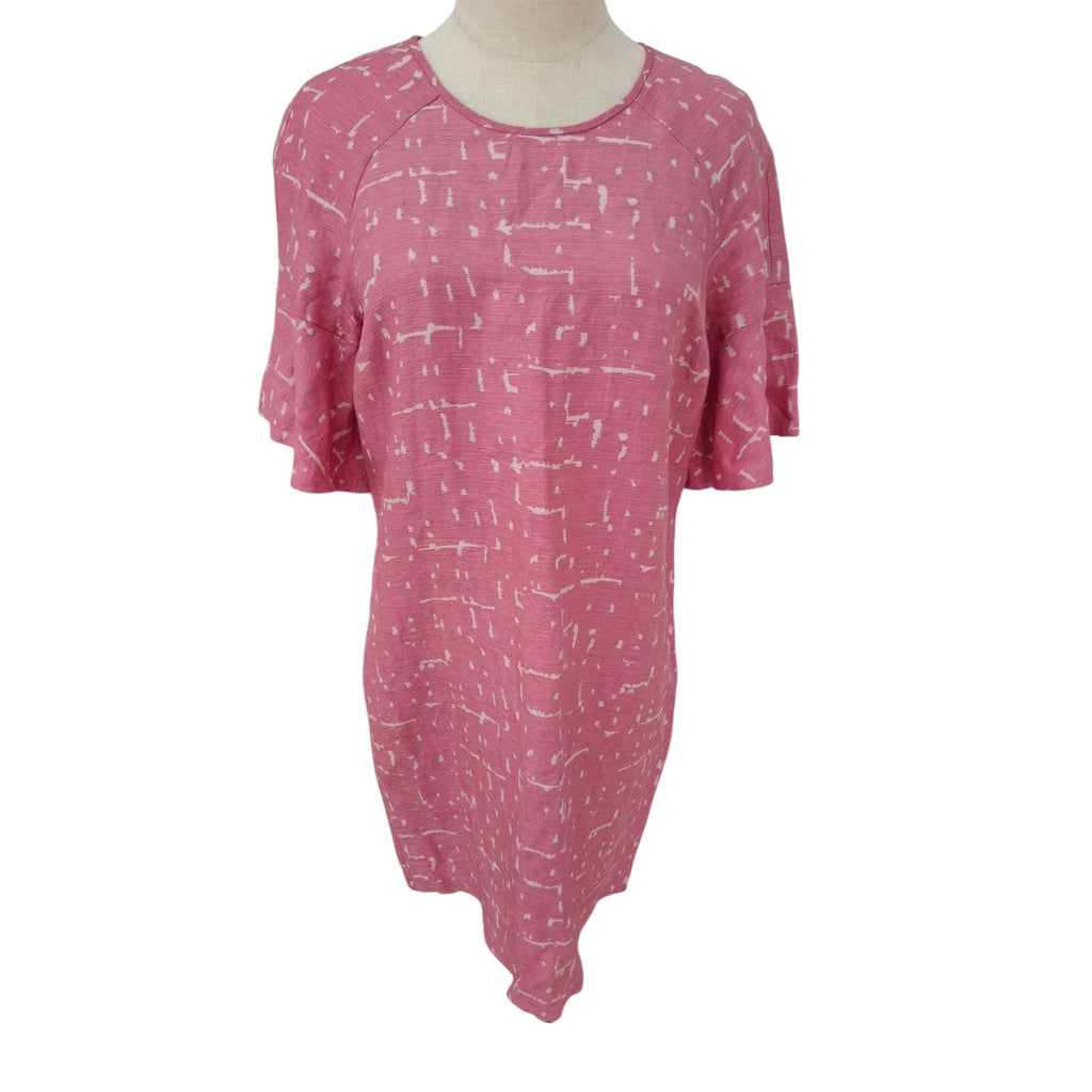 Country Road Pink Silk Linen Shift Dress