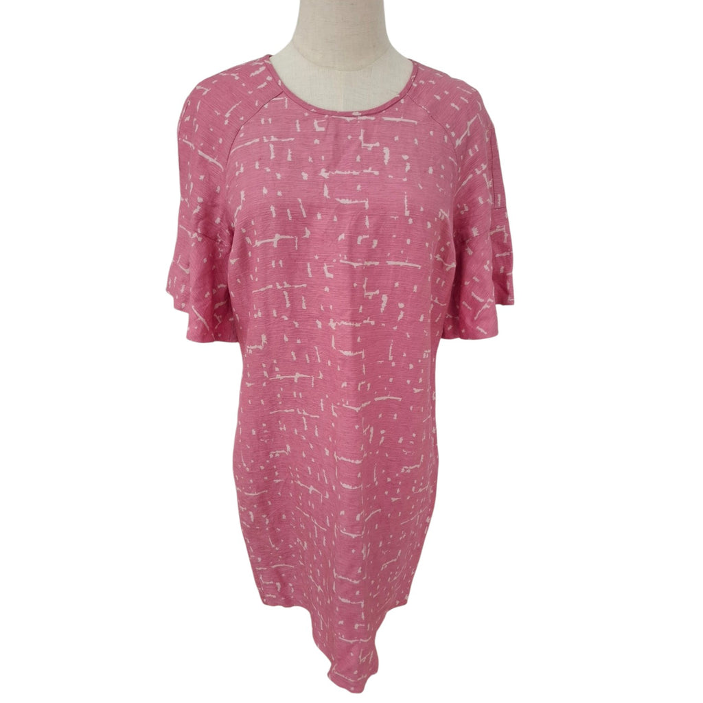 Country Road Pink Silk Linen Shift Dress