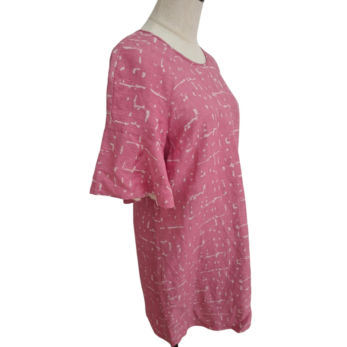 Country Road Pink Silk Linen Shift Dress