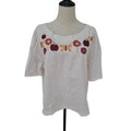 Princess Highway Organic Cotton embroidered top fruit and butterflies
