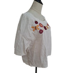 Princess Highway Organic Cotton embroidered top fruit and butterflies