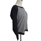 Ketzke Black and White diagonal striped sweater