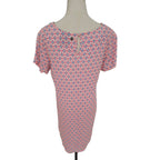 All about Eve geo print shift dress blue pink and white
