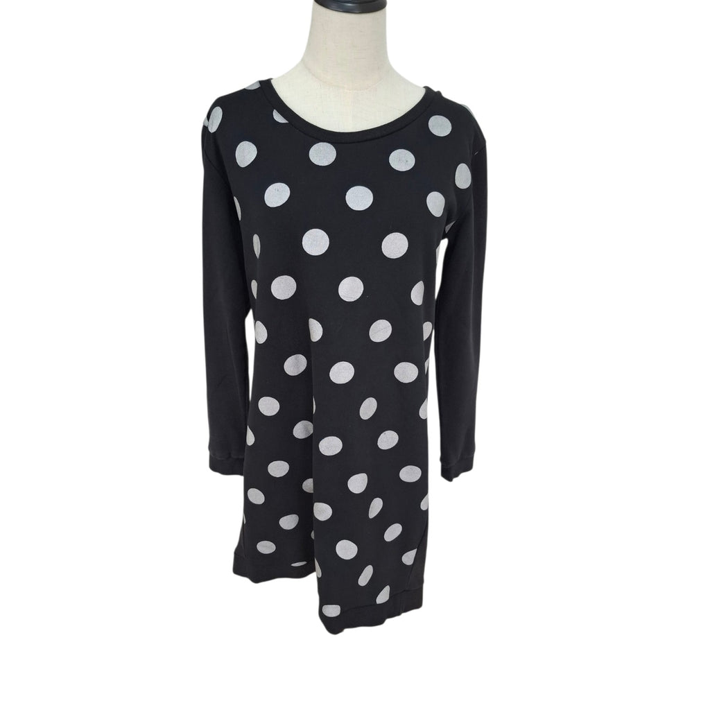 Charlo Spot Dress Black and Silver Long Sleeve