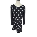 Charlo Spot Dress Black and Silver Long Sleeve