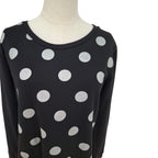 Charlo Spot Dress Black and Silver Long Sleeve