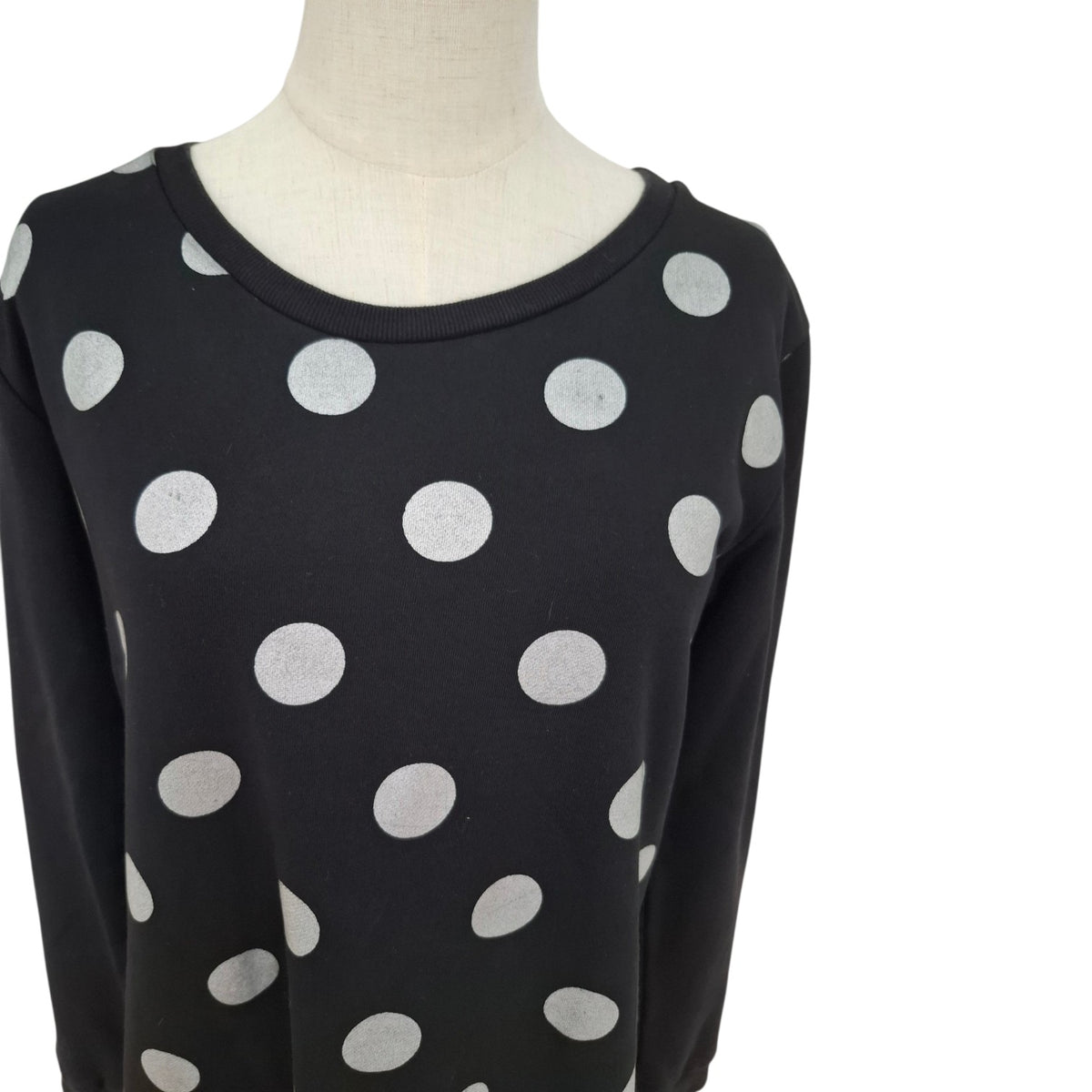 Charlo Spot Dress Black and Silver Long Sleeve