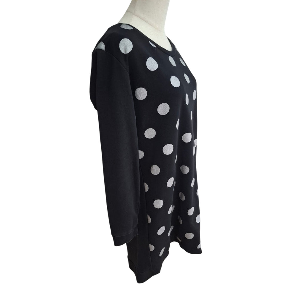 Charlo Spot Dress Black and Silver Long Sleeve