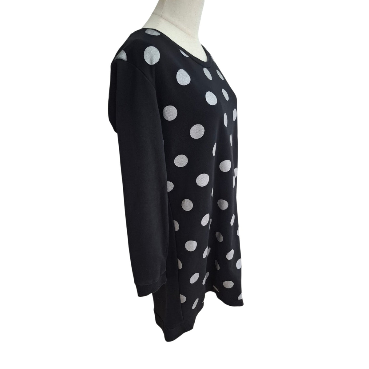 Charlo Spot Dress Black and Silver Long Sleeve