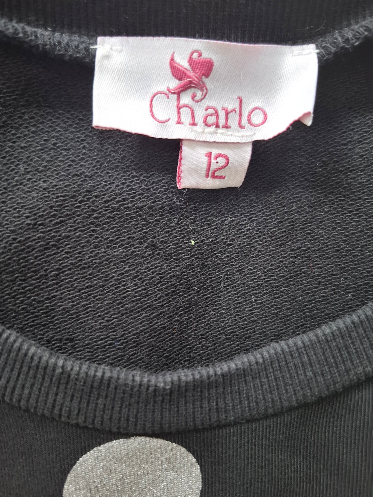 Charlo Spot Dress Black and Silver Long Sleeve