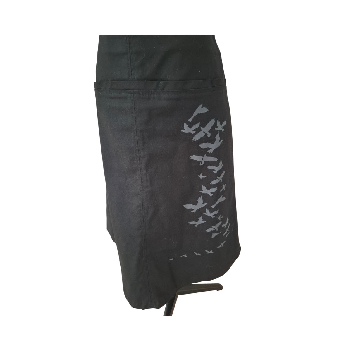 Glassons Black A Line skirt with Grey Birds