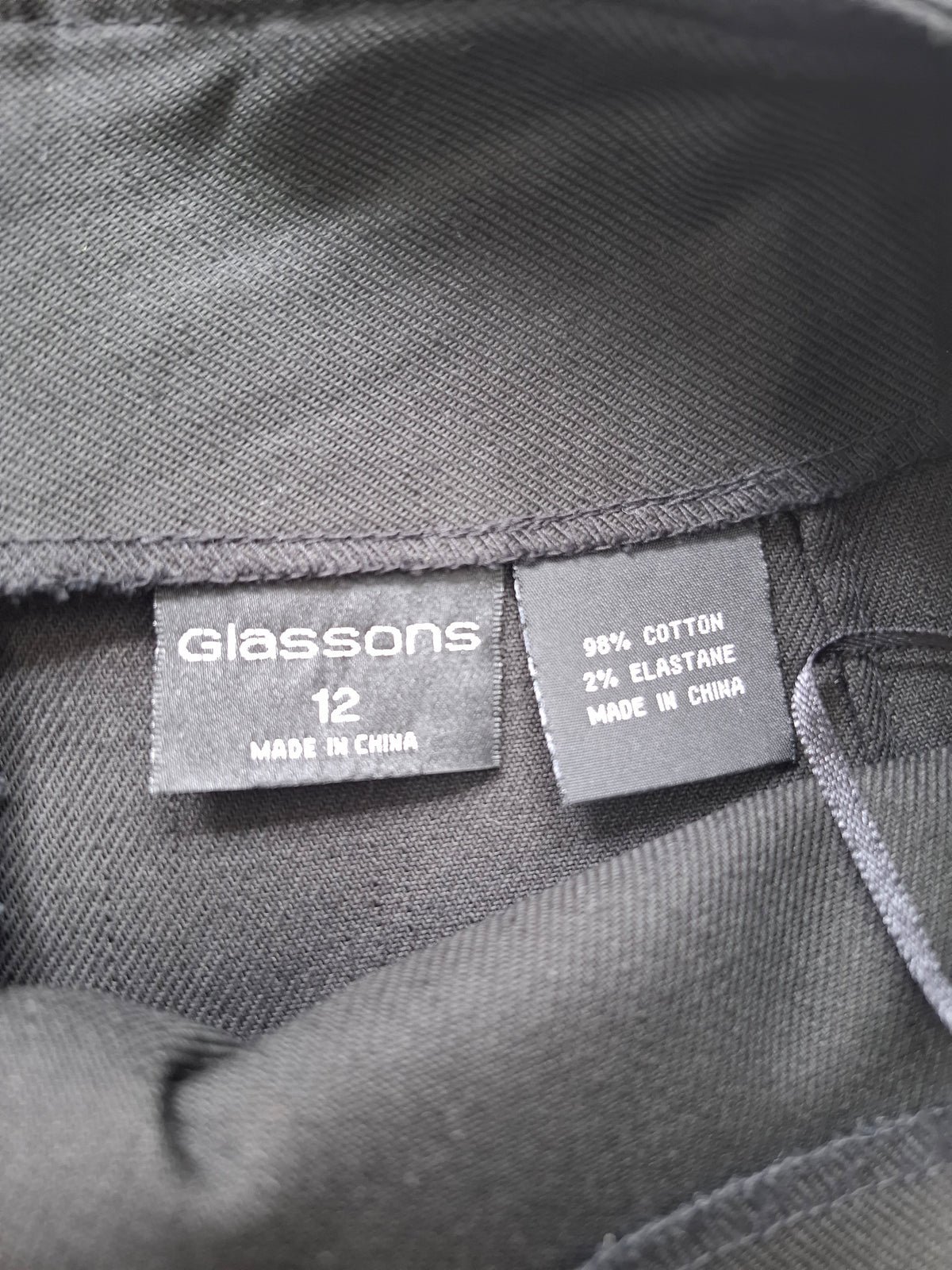 Glassons Black A Line skirt with Grey Birds
