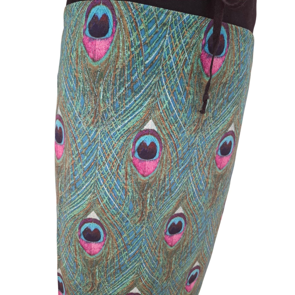 Peacock Feather Print Skirt with glitter detail