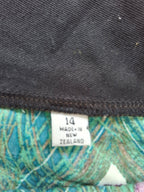 Peacock Feather Print Skirt with glitter detail